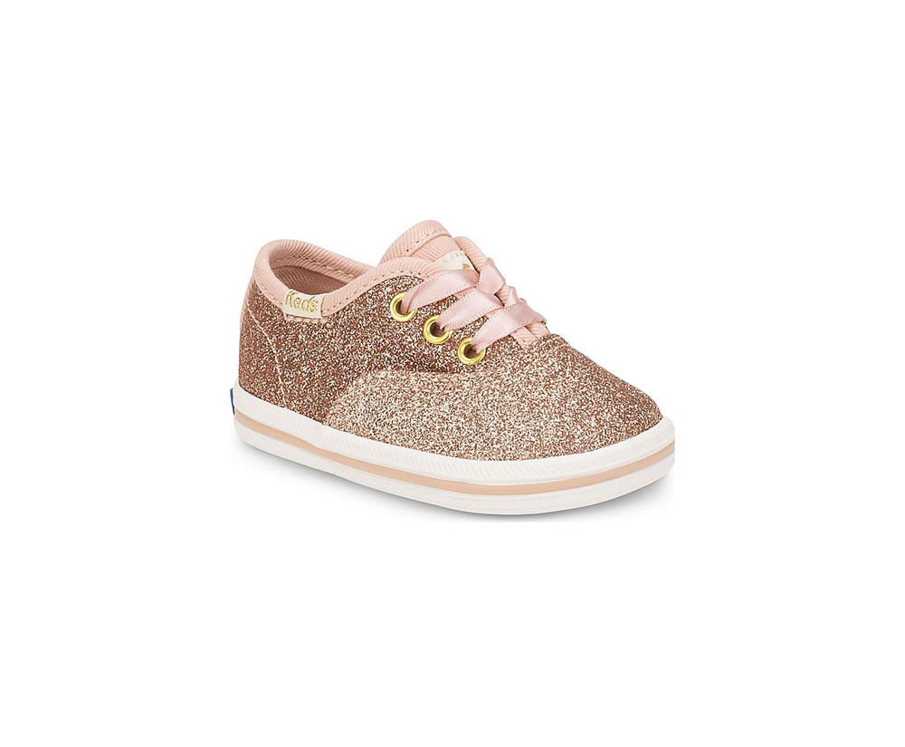 Zapatillas Keds Niños Rosas Doradas - Kate Spade New York Champion Glitter Crib - 960-LTEFAB